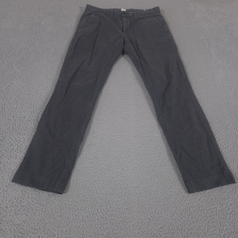 Gap Pants Mens 31x30 Gray Slim Clean Herringbone Stretch Flat Front Chinos